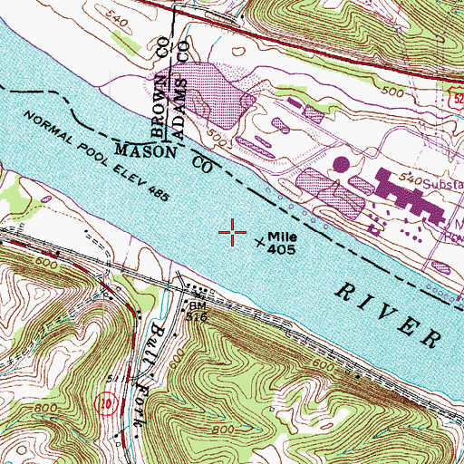 Topographic Map of Dam Number 33 (historical), OH