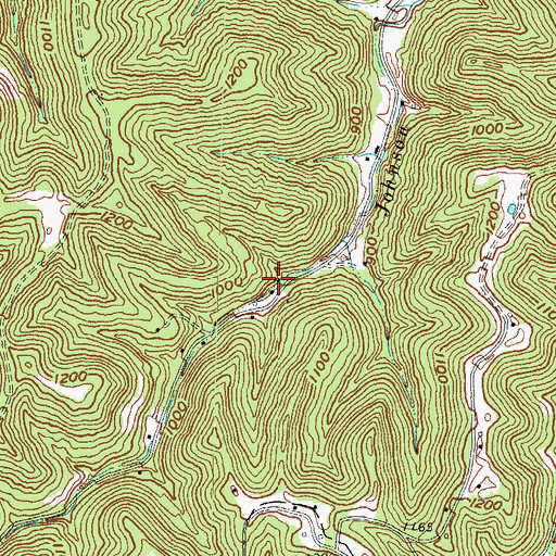 Topographic Map of Johnson Run School (historical), OH