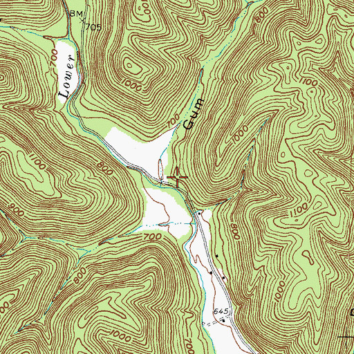 Topographic Map of Lower Twin Creek School (historical), OH