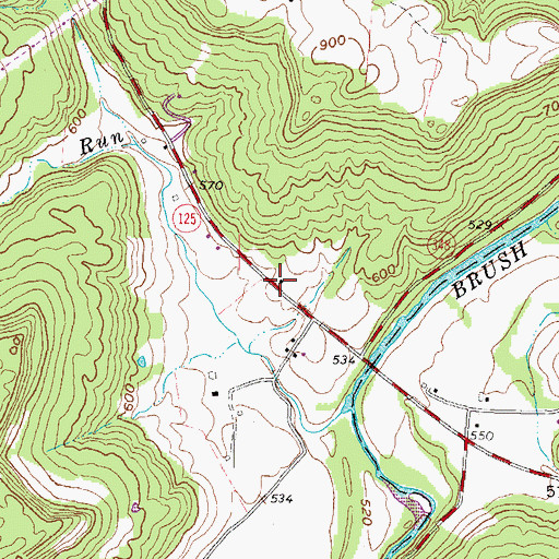 Topographic Map of Osman School (historical), OH