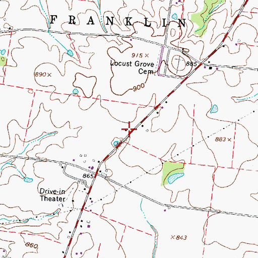 Topographic Map of Palestine School (historical), OH