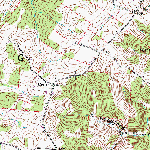 Topographic Map of Pollard School (historical), OH