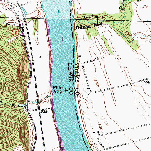 Topographic Map of Powers Landing, OH