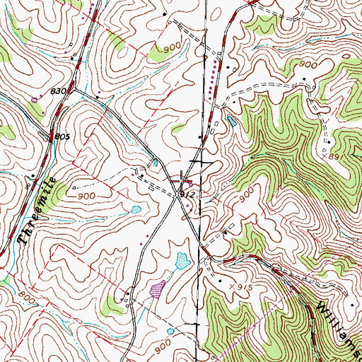 Topographic Map of Roush School (historical), OH