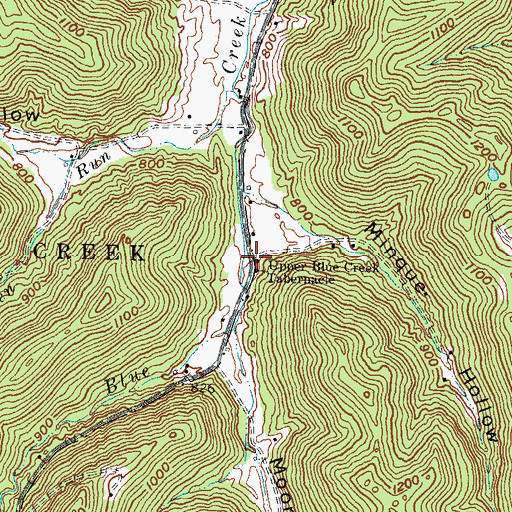 Topographic Map of Selig, OH
