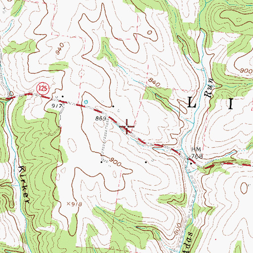 Topographic Map of Sodom School (historical), OH
