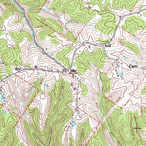 Topographic Map of Star School (historical), OH