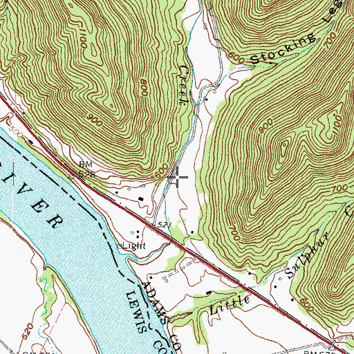 Topographic Map of Sulphur Lick School (historical), OH