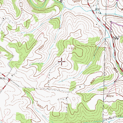 Topographic Map of Sunshine School (historical), OH