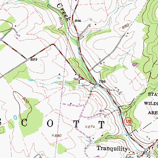Topographic Map of Upper Georges Creek School (historical), OH