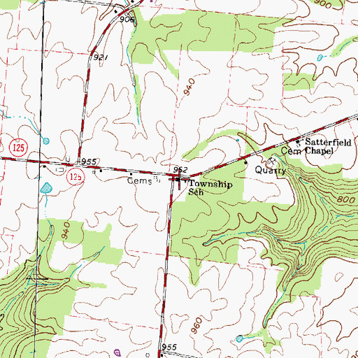 Topographic Map of Tiffin Elementary School, OH