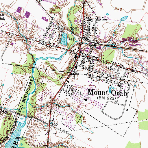 Topographic Map of Mount Orab Elementary School, OH