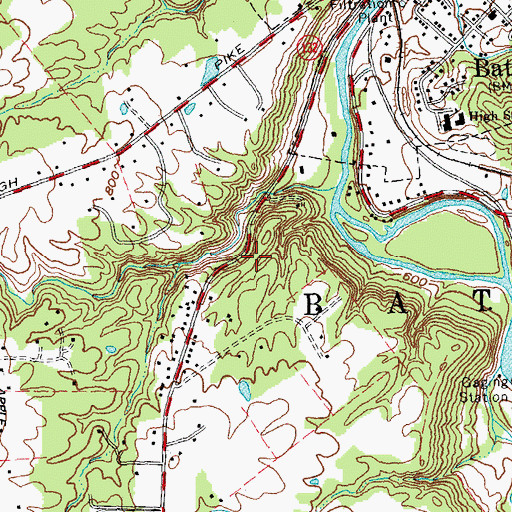 Topographic Map of Sycamore Park, OH