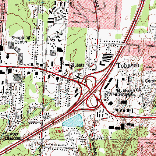 Topographic Map of Executive Center East, OH
