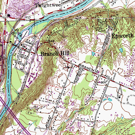 Topographic Map of Branch Hill Elementary School (historical), OH