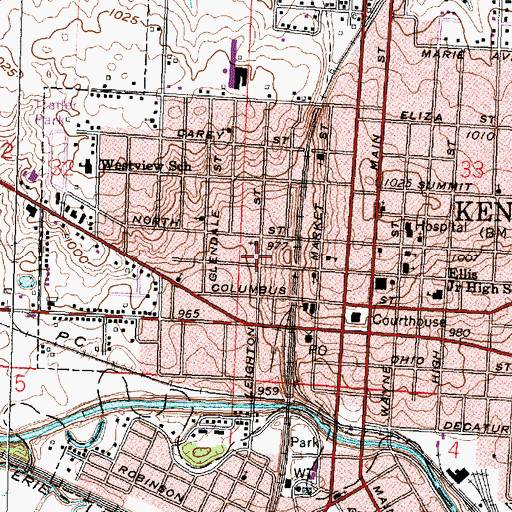 Topographic Map of Ark of the Covenant Church, OH