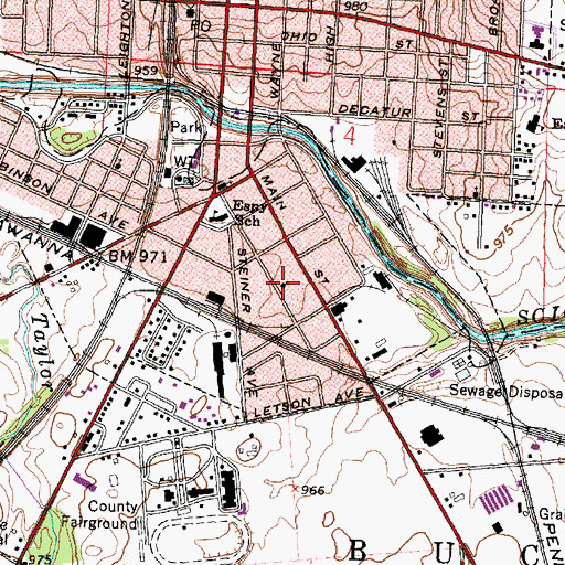Topographic Map of Community Christian Fellowship Church, OH
