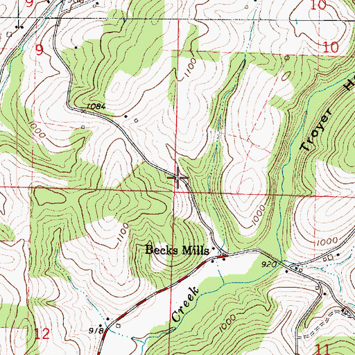 Topographic Map of Beech Grove School (historical), OH