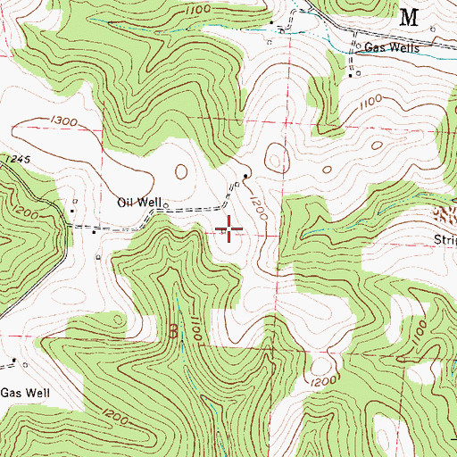 Topographic Map of Birds School (historical), OH