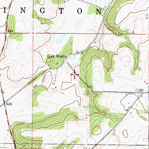 Topographic Map of Blue Ridge School (historical), OH