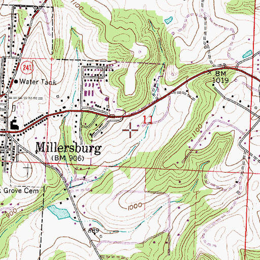 Topographic Map of Briar Hill Golf Course, OH