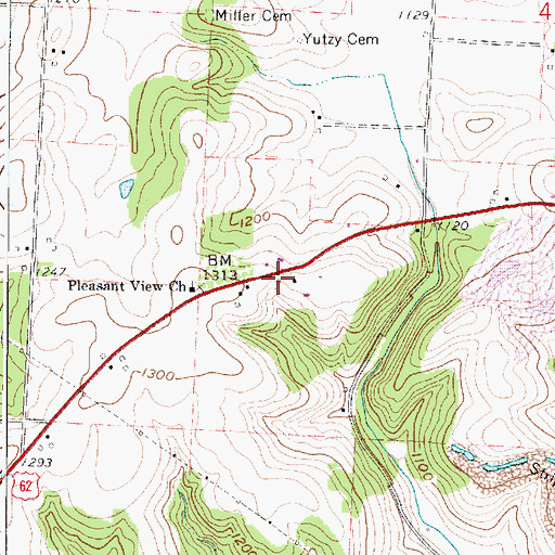 Topographic Map of Easley School (historical), OH