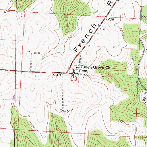 Topographic Map of Election School (historical), OH