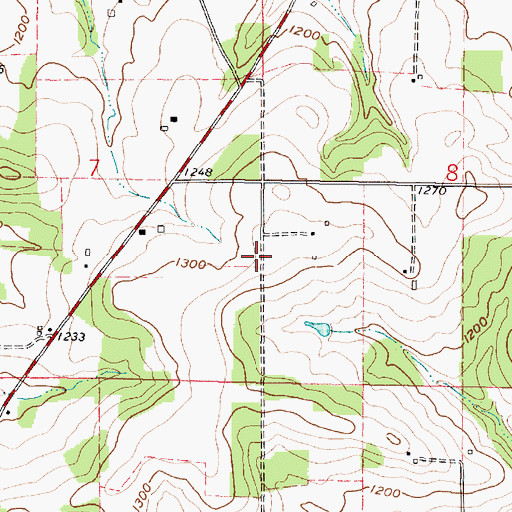 Topographic Map of Highland School (historical), OH