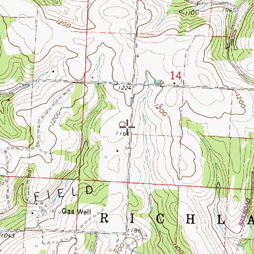 Topographic Map of House School (historical), OH