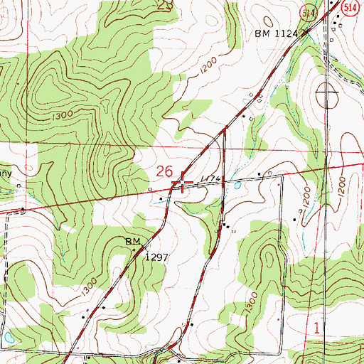 Topographic Map of Jance School (historical), OH