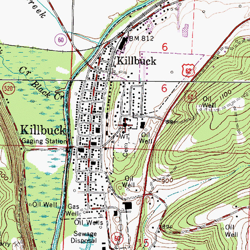 Topographic Map of Killbuck Elementary School, OH