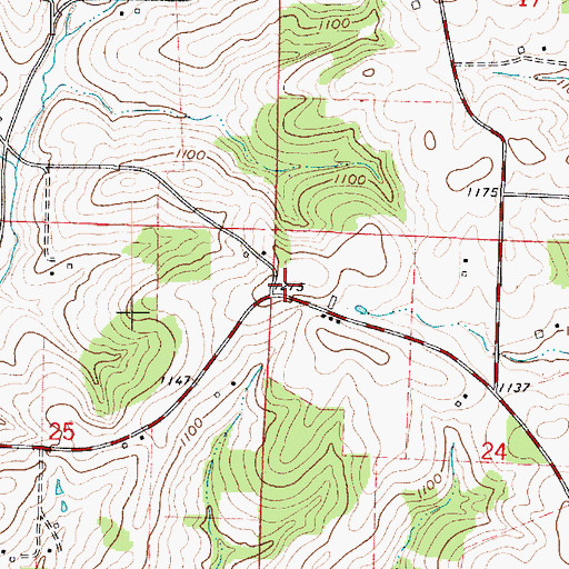 Topographic Map of Knob School (historical), OH