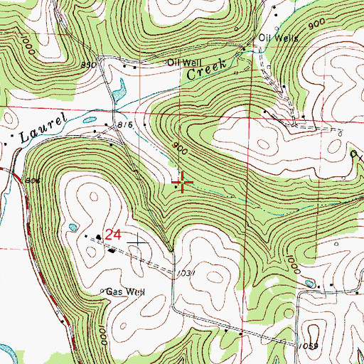 Topographic Map of Laurel Run School (historical), OH