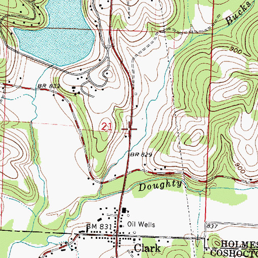 Topographic Map of Mount Union (historical), OH