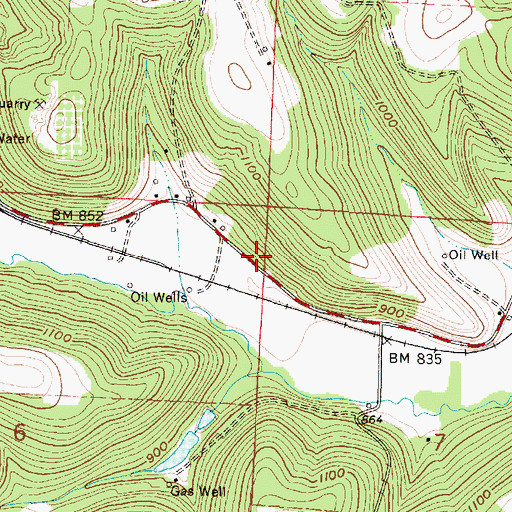 Topographic Map of Oak Grove School (historical), OH