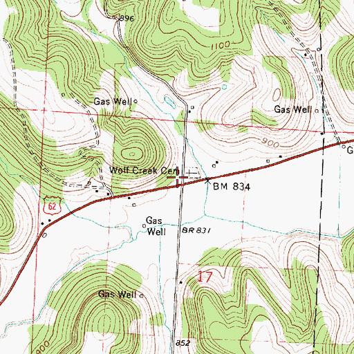 Topographic Map of Stuber School (historical), OH