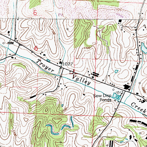 Topographic Map of Troyer School (historical), OH