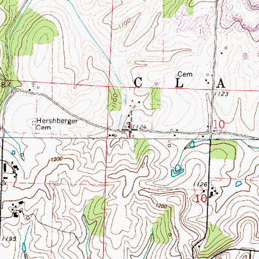 Topographic Map of Unionville, OH