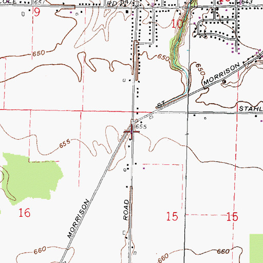 Topographic Map of Ballville Township House, OH