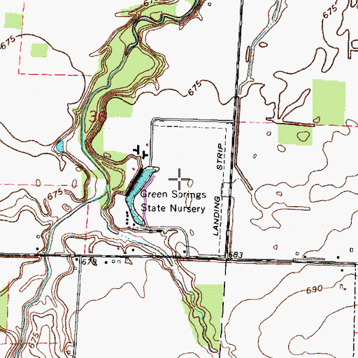 Topographic Map of Camp Quilter, OH
