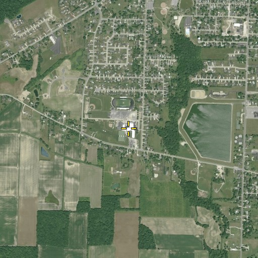 Aerial/Satellite Image of Clyde High School, OH