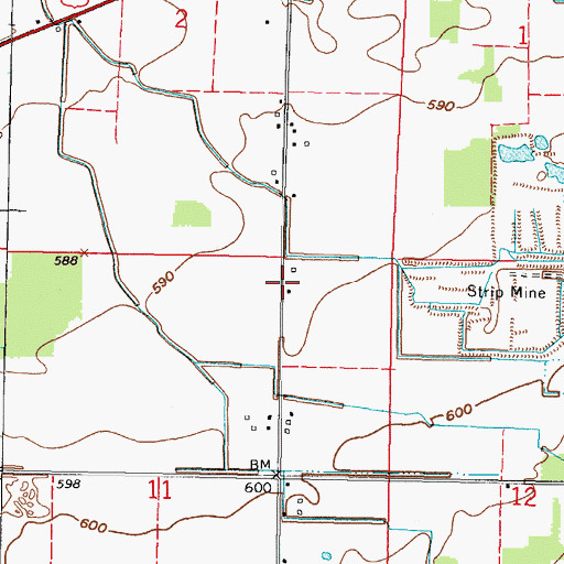 Topographic Map of Teemes (historical), OH