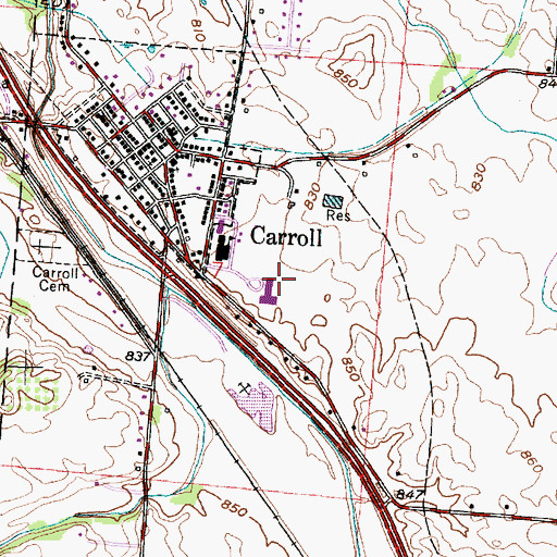Topographic Map of Bloom - Carroll High School, OH