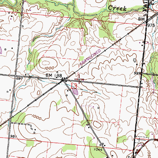 Topographic Map of Devils Den School (historical), OH