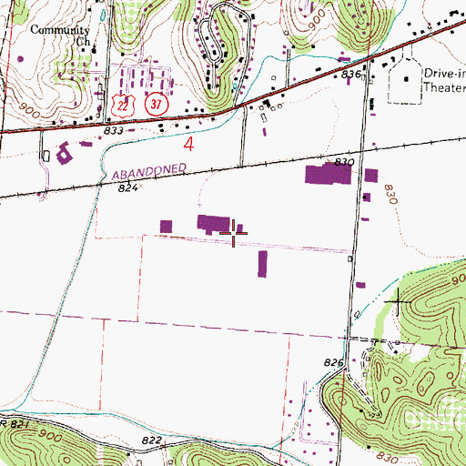 Topographic Map of East End Industrial Park, OH