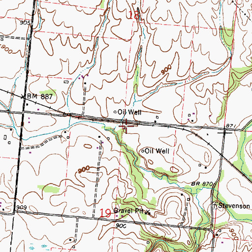 Topographic Map of Shakes Run School (historical), OH