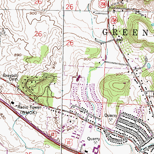 Topographic Map of Tarhe Elementary School, OH