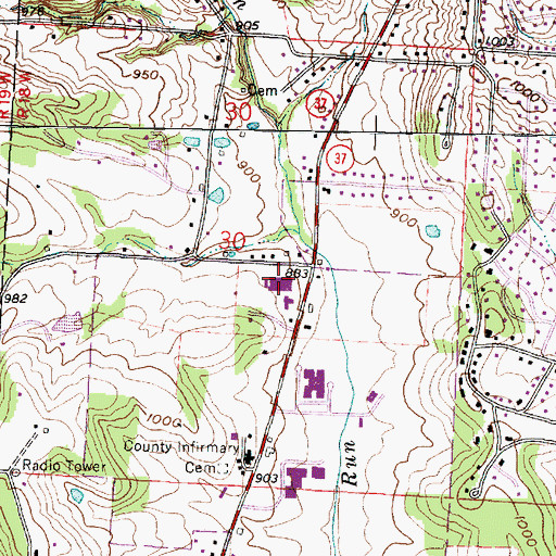 Topographic Map of William V Fisher Catholic High School, OH
