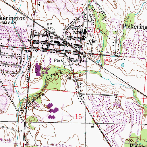 Topographic Map of Zeller-Smith Bridge, OH