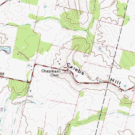 Topographic Map of Calebs Hill, OH